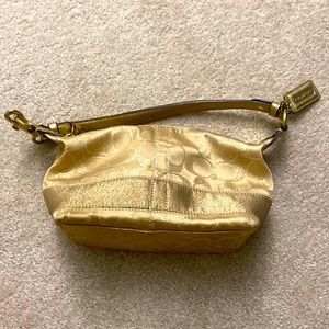 Smalll Gold Coach Handbag